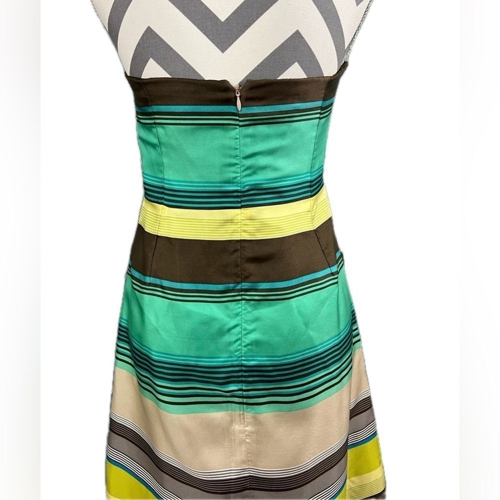 Banana Republic Silk Strapless Striped Dress - Size 4 - Picture 6 of 10
